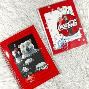 Vintage Coca-Cola 100 Sheet Ruled Personal Notebook + 12 Pg 4x6 Photo Album Set